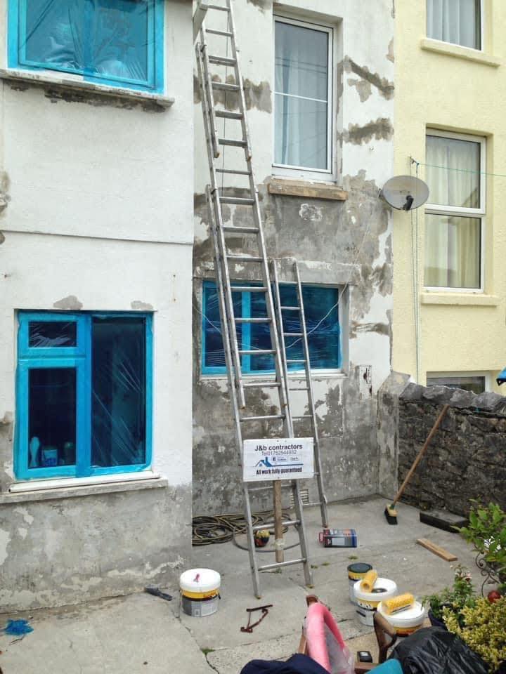 Render repair work in Port Isaac