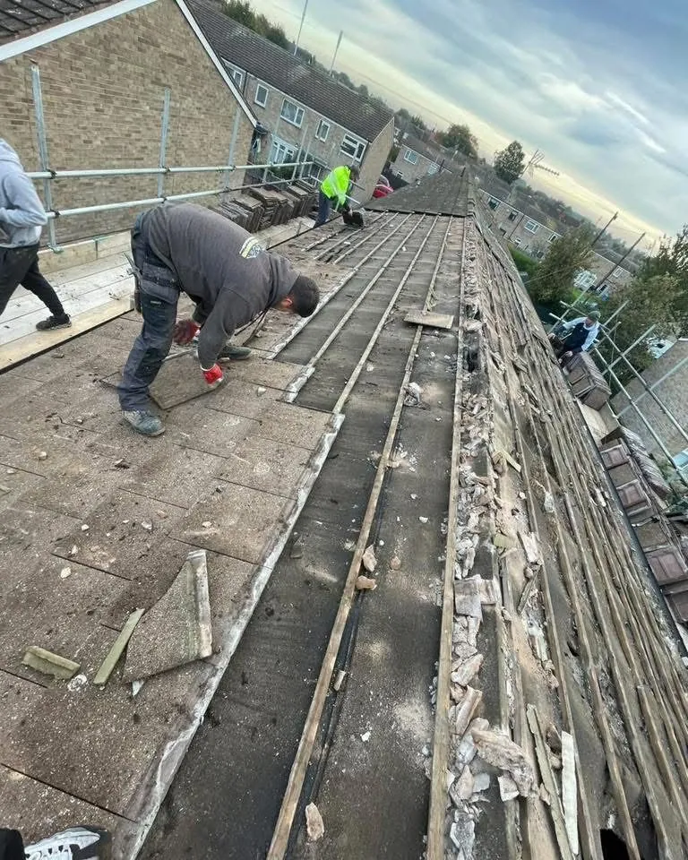 Roof strip and re-felt in progress in Port Isaac